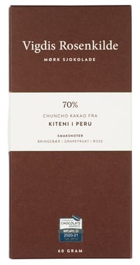 70% Kiteni Mørk Sjokolade Vigdis Rosenkilde