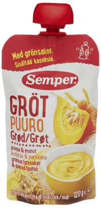 Semper Grøt med Gresskar & Gulrot 6md