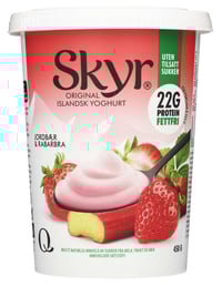 Skyr Jordbær&Rabarbra 450g Q