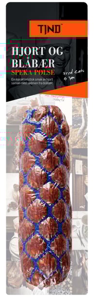 Tind Speket Pølse med Hjort og Blåbær 10x220g