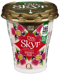 Din Skyr Bringebær/Pasjonsfrukt 160g