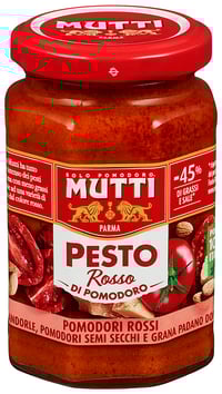 Pestosaus m/Røde Tomater 180g Mutti