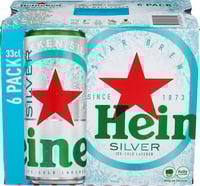 Heineken Silver 0,33L x 6 stk, 1,98 l