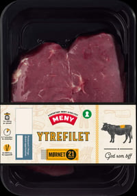 Storfe Ytrefilet skivet Ca400g Meny