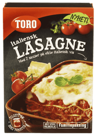 Toro Italiensk Lasagne Familiepakning 333g