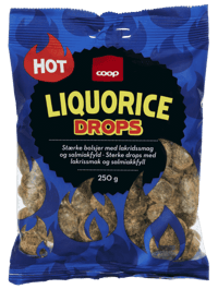 Coop Hot Liquorice Drops 250g