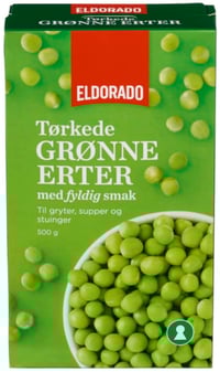 Erter Grønne Tørrede 500g Eldorado