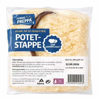 Ferdig Preppa Potetstappe