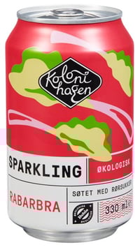 Sparkling Rabarbra Økologisk, 0,33 l