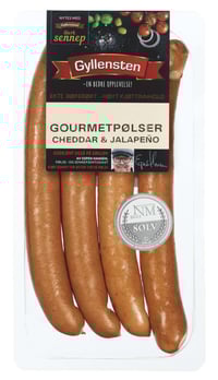 Gourmetpølse Cheddar&Jalap. 360g Gyllensten