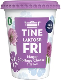 Cottage Cheese Mager 2% Laktosefri 400g Tine