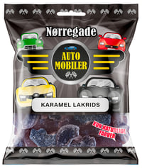 Nørregade Automobiler Karamel Lakrids 70g