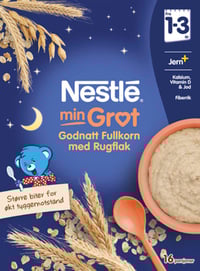Min Grøt God Natt Fullkorn 1-3år 480g Nestle