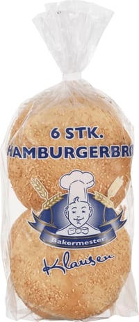 Hamburgerbrød Store 6stk Klausen