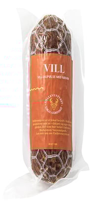 Vill -villsaupølse med Rødvin med Sauekjøtt