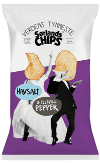 Sørlandschips Verdens Tynneste Havsalt&Pepper 250g