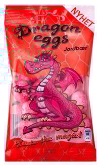 Dragon Eggs Jordbær 40g