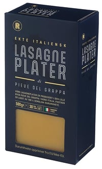 Lasagneplater 100% Durum, 500 g