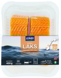 Laks Porsjoner m/Skinn 2x200g Lerøy