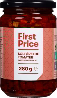 Tomater Soltørkede Hakkede 280g First Price