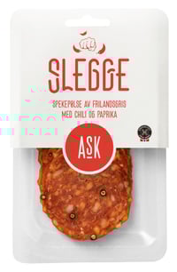 Slegge Salami skivet 100g Ask Gård