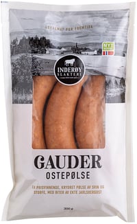 Gauder Ostepølse 300g Inderøy Slakteri
