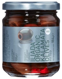 Oliven Kalamata u/Sten Økol.184g Iliada