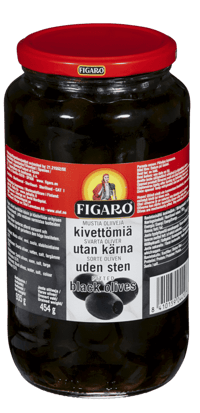 Figaro Sorte Oliven uten Sten 935g