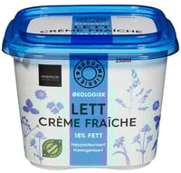 Økologisk Lett Creme Fraiche 18% fett, 2,5 dl