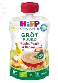 Hipp Grøt Eple/fersken/banan 6m 100gx6