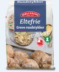 Rundstykker Grove Eltefrie Melmix 1kg Møllerens