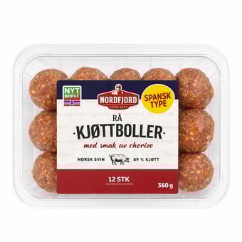 Rå kjøttboller med smak av chorizo