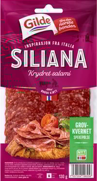 Salami Siliana skivet 130g Gilde