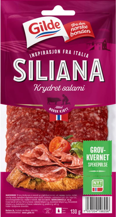 Salami Siliana skivet 130g Gilde