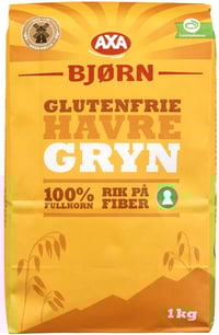 Havregryn Store glutenfri 1kg Axa