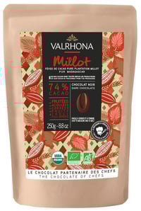 Mørk Sjokolade 74% Millot Økologisk Hjemmebaking 250g Valrhona
