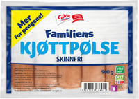 Kjøttpølse Skinnfri 900g Gilde