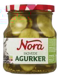 Agurker Skivede 580g Nora