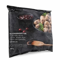Kjøttboller av okse og svin, ferdigstekte