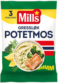 Potetmos m/Gressløk 90g Mills
