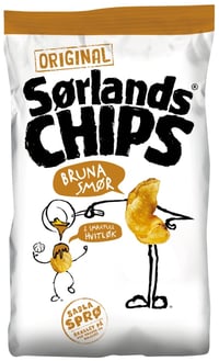 Sørlandschips Brunet Smør&Hvitløk 180g