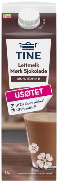 Sjokolademelk Mørk uten 1l Tine