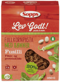 Sopps Fullkornspasta med Bønner 350g
