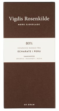 80% Echarate Mørk Sjokolade Vigdis Rosenkilde