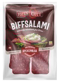 Biffsalami skivet 100g Toten Kjøtt