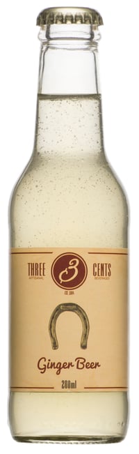 Three Cents Ginger Beer Soda 24fl Á 20cl