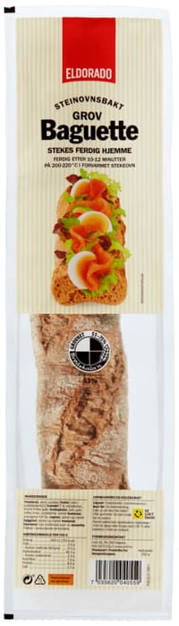 Baguette Grov Steinovnsbakt 250g Eldorado