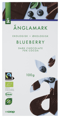 Änglamark Dark 70% Blueberry 100g