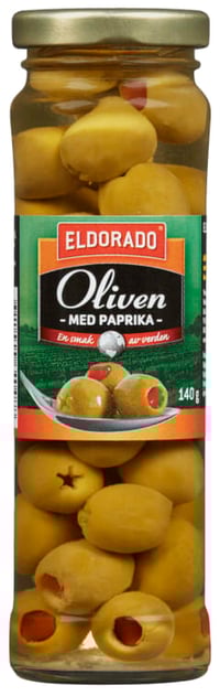 Oliven m/Paprika 85g Eldorado