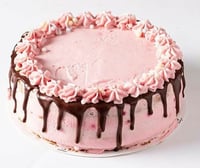 Bringebær Dripcake 8bit 1,16kg Bakehuset